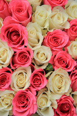 Bridal arrangement in pink and white