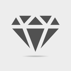 Diamond icon. Vector illustration.