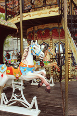 Fototapeta na wymiar carousel in the Gorky Park, Moscow