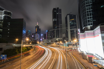 Fototapeta premium Traffic in city of hongkong at Rush hours