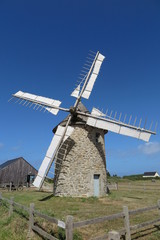 Plakat Bretagne, Windmühle an der Pointe du Van