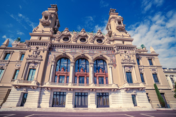 Fototapeta na wymiar Monaco: Monte Carlo Casino, Grand Theatre