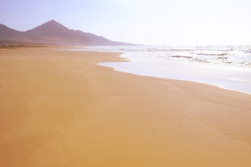 Fototapeta na wymiar Famous beach Cofete in Fuerteventura.