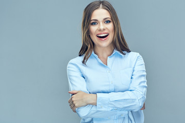 Successful Business woman isolated portrait.