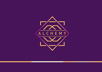 Development of a linear gradient logo on alchemy