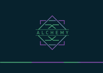 Development of a linear gradient logo on alchemy