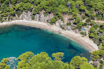 Fototapeta na wymiar aerial view of the Greece coast line