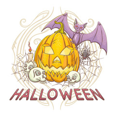 Obraz premium Happy Halloween Print