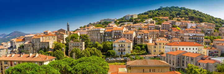 Beautiful historic city Sartene, Corsica, France, Europe.