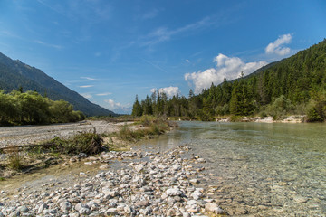 Wilde Isar bei Wallgau, Bayerisch Kanada, Sommer