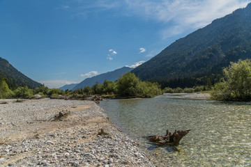 Wilde Isar bei Wallgau, Bayerisch Kanada, Sommer
