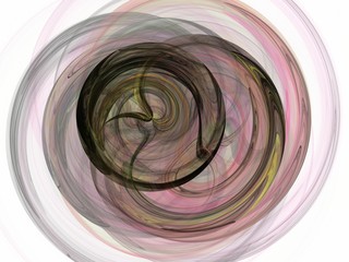 Black and pink colorful abstract chaotic fractal with a swirl