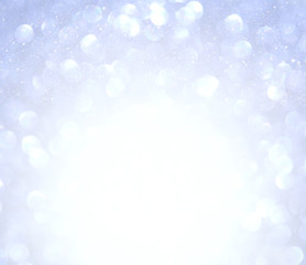 Naklejka premium glitter vintage lights background. silver and white