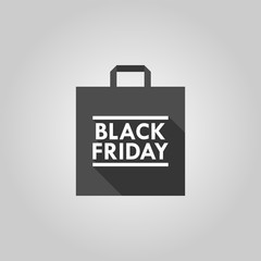 Obraz premium Black friday shopping bag icon