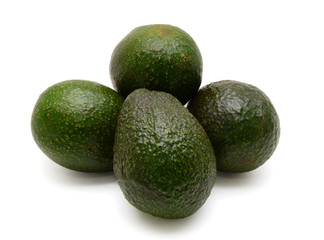 Fresh avocado isolated on white background