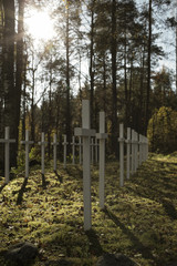 Old Finnish military cemetery in Lumivaara, Karelia