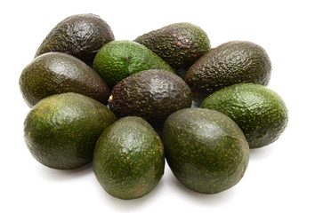 Fresh avocado isolated on white background