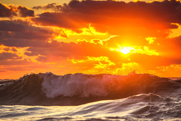 Beautiful sunrise over the sea