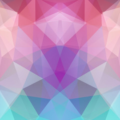 Abstract background consisting of triangles. Geometric design for business presentations or web template banner flyer. Vector illustration. Pink, blue, purple colors