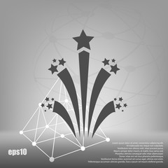 Flat firework icon vector illustration