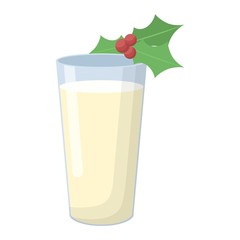 Milk glass vector illustration.