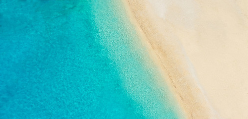 Fototapeta na wymiar Aerial photo of empty beach