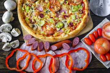 pizza and components