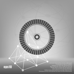 Diamond disc for concrete cutting vector icon