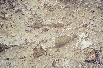 uneven surface of concrete