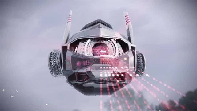 Flying scanning robot
