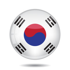 Vector illustration of south korea flag.