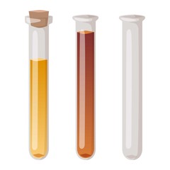 Lab flask vector isoaled