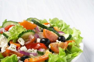 Fresh vegetable Greek salad