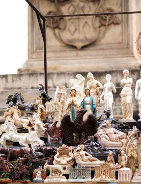 Sacred and profane souvenir for tourists in Rome