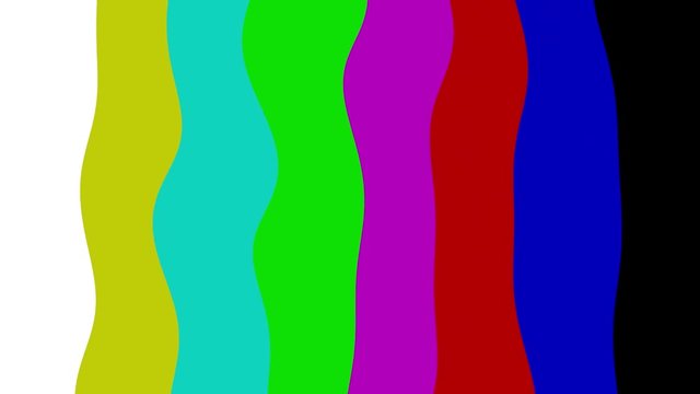 Mira o Barras de Color de Video con distorsion por efecto de oleaje