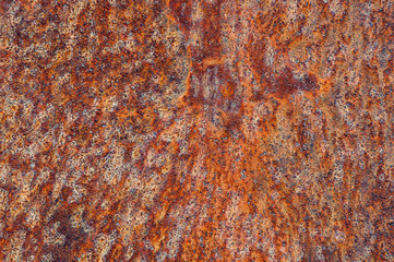 Rusted metallic surface