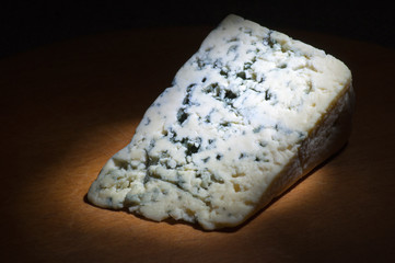 Slice of blue cheese