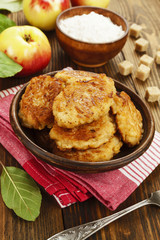 Sweet pancakes with apple