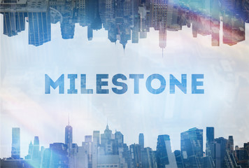 Fototapeta premium Milestone concept image