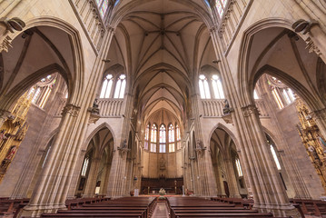  Inside of Buen pastor cathedral in San Sebastian , Spain.