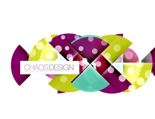 Fototapeta premium Round shape elements composition. Abstract background