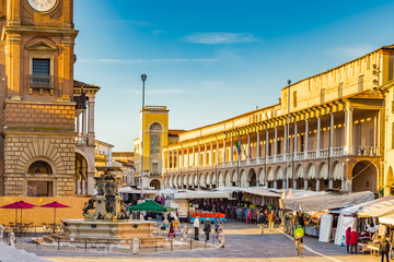 weekly market in the town main square