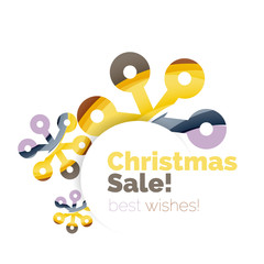 Geometric Christmas sale or promotion ad banner