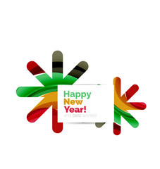 Christmas and New Year geometric paper design banner