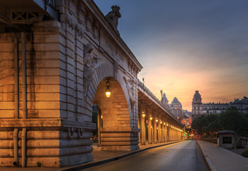 Paris Bridge at Sunset