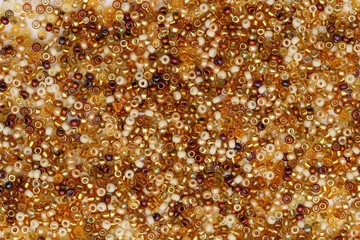 Mix golden  Japanese beads. MIYUKI Delica.