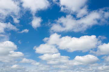 Fototapeta na wymiar Clouds flying against blue sky.