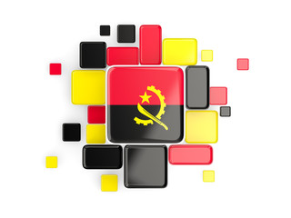 Flag of angola, mosaic background