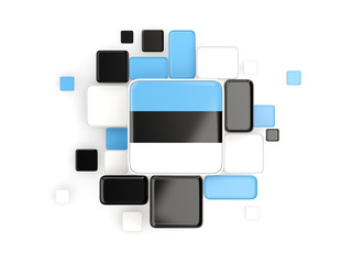 Flag of estonia, mosaic background