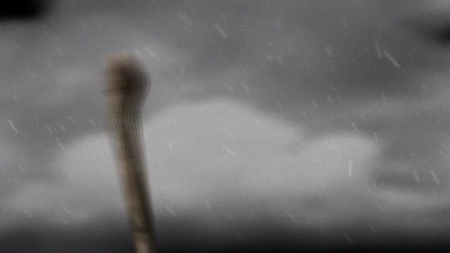 A Viking Axe Flying and Spinning in the Air